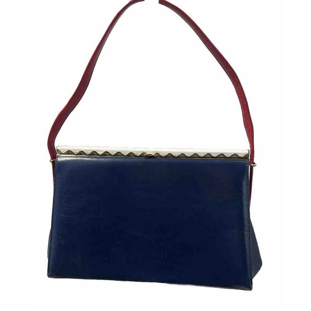 Vintage Mid Century Bags By Nicholas Reich  Handbag Coin Purse Blue Red